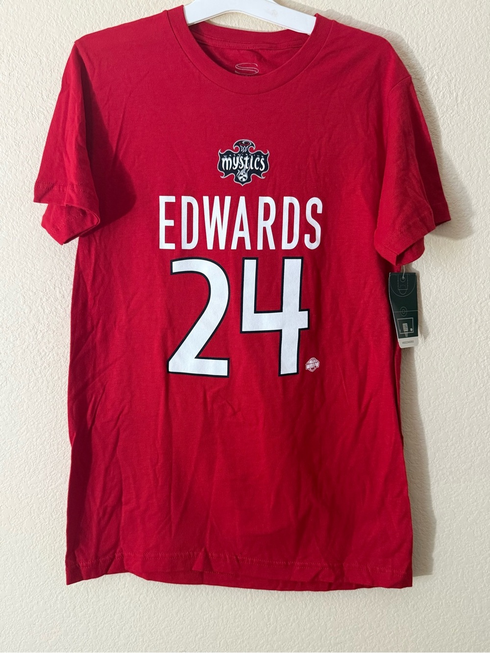 Stadium Essentials Washington Mystics WNBA Edwards #24 Red T-Shirt Size S NWT